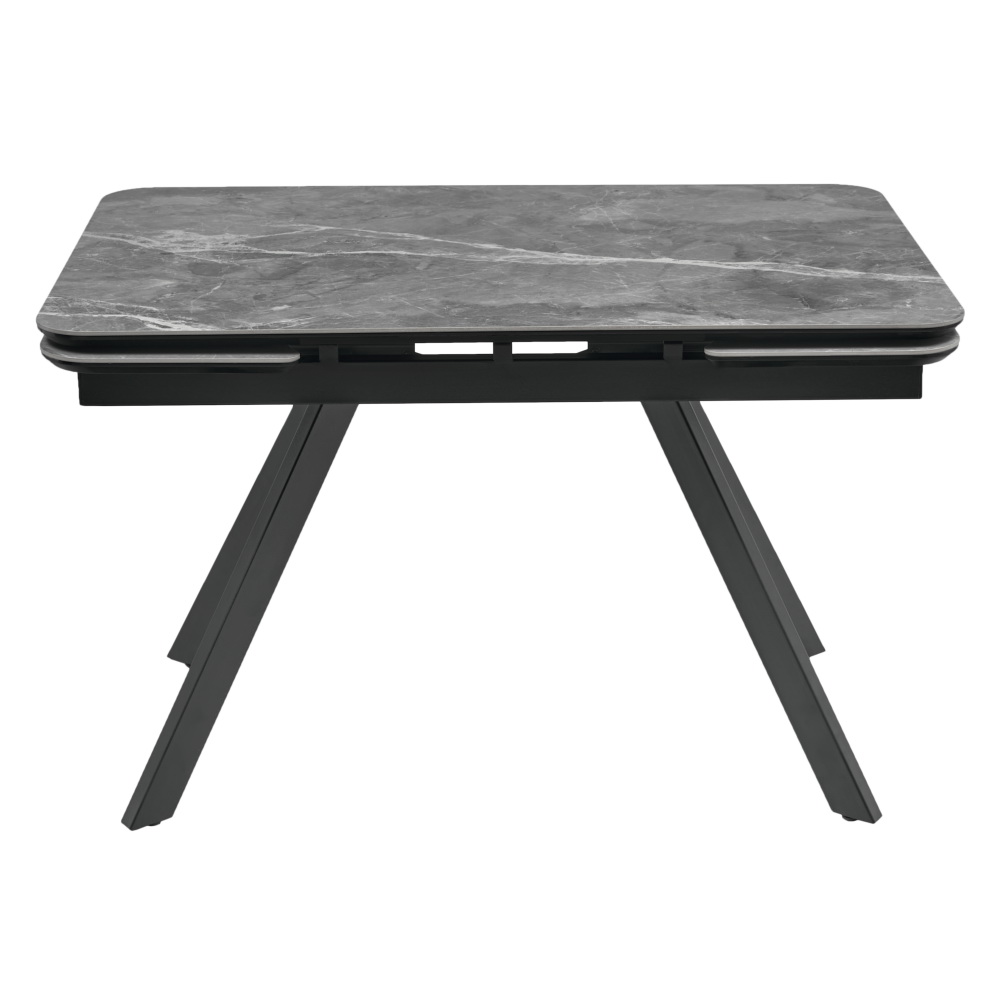 Стол Arthur раскладной 120-184x80x75см, керамогранит серый мрамор Greys Grey, чёрный в магазине «На диване» в Перми  — Выгодная цена